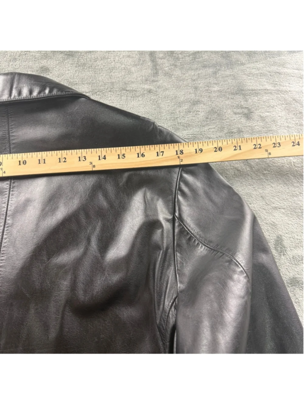 GAP Leather Jacket Mens S Blazer Genuine Leather 90s Y2K Indie Alt Black Vintage - Picture 14 of 14
